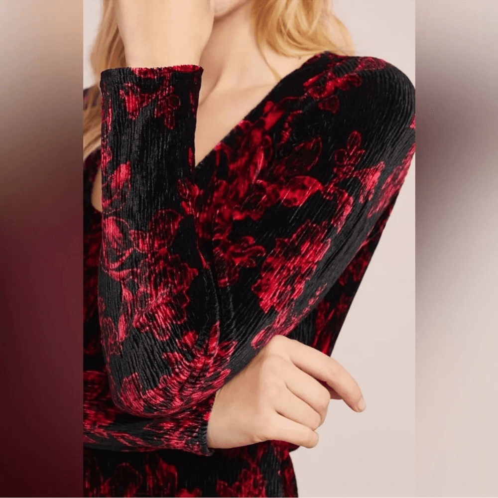 Anthropologie HD in Paris Dierdre Velvet Column Midi Dress Size Medium Stretchy