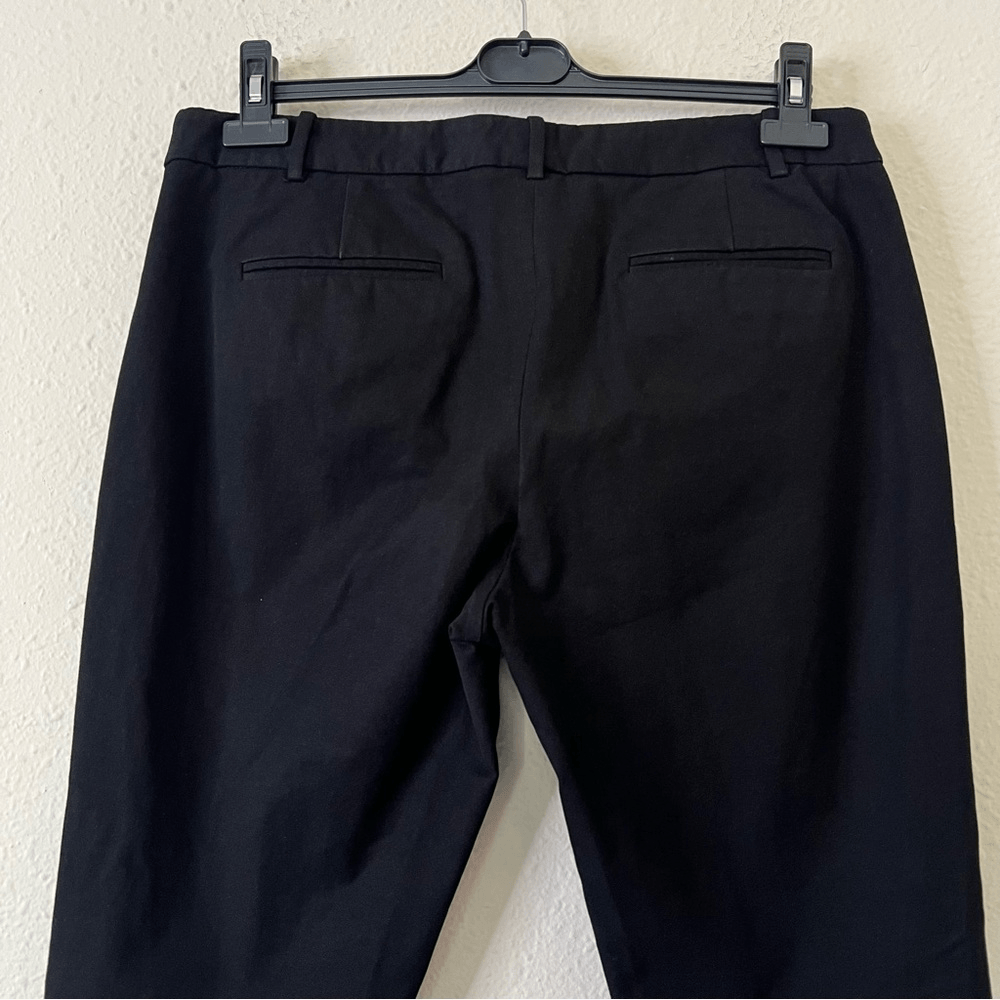 Theory Izelle C Jetty Bi-Stretch Black Ankle Cropped Pants Size 12