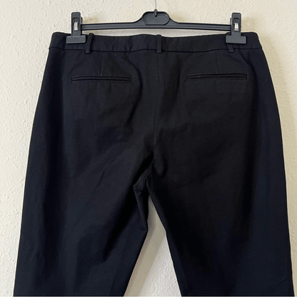 Theory Izelle C Jetty Bi-Stretch Black Ankle Cropped Pants Size 12