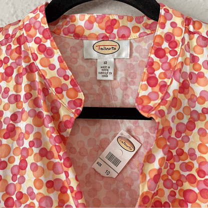 Talbots Sleeveless Wrap Blouse Shirt Top Cotton NEW Size 10