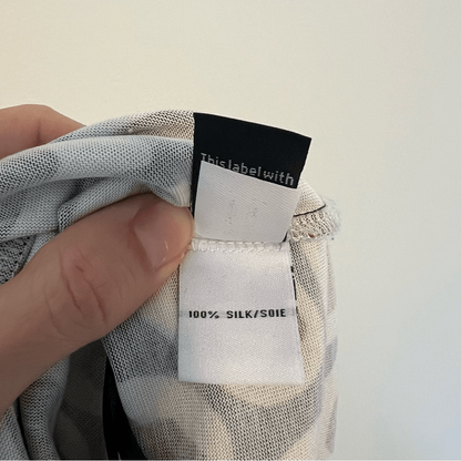 Diane Von Furstenburg Reina L/S Leapord Silk Shift Mini Dress Size 6 Long Sleeve