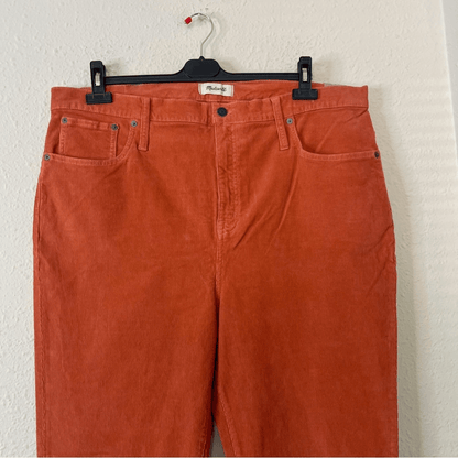 Madewell Corduroy Classic Straight Leg Jean Pants NEW Size 35