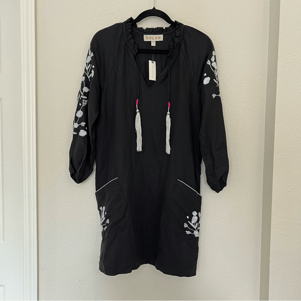 Anthropologie Ivanhoe Black Mini Tunic Dress by Dolan NEW Size XS