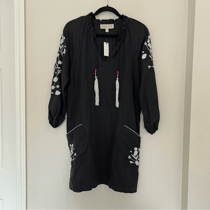 Anthropologie Ivanhoe Black Mini Tunic Dress by Dolan NEW Size XS