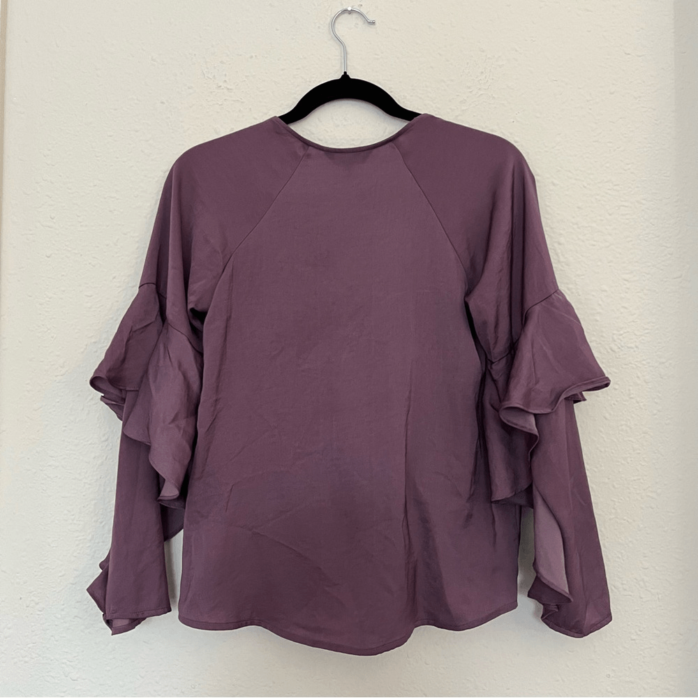 Express Ruffle Sleeved Surplice Blouse Size Small