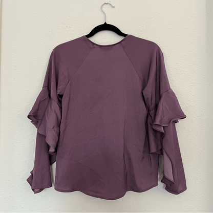 Express Ruffle Sleeved Surplice Blouse Size Small