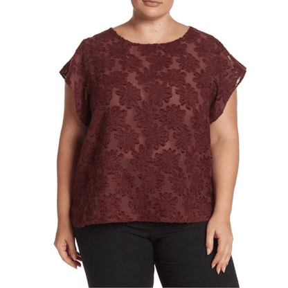 14th & Union Floral Short Sleeve Blouse NEW Plus Size 2X