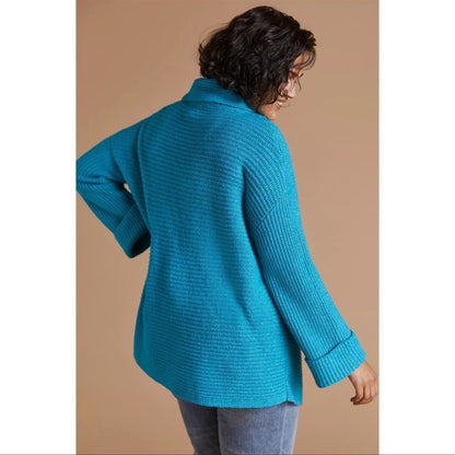 Anthropologie Pilcro Cowl Neck Sweater Aqua NEW Size Small
