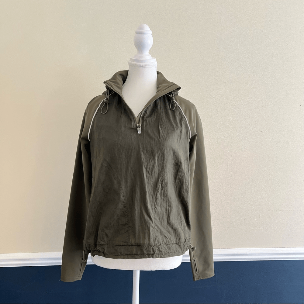 Outdoor Voices Frostknit Pullover Hoodie in Olive Green NEW Size Small