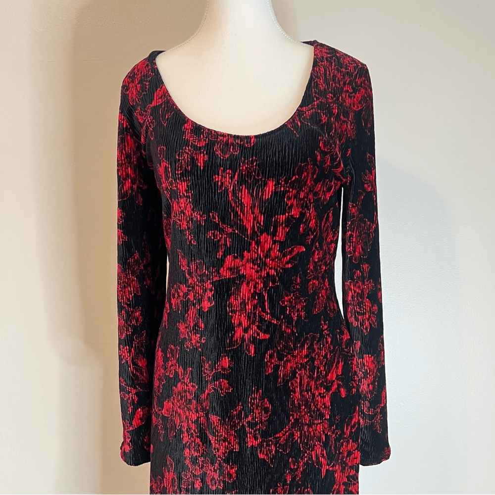 Anthropologie HD in Paris Dierdre Velvet Column Midi Dress Size Medium Stretchy