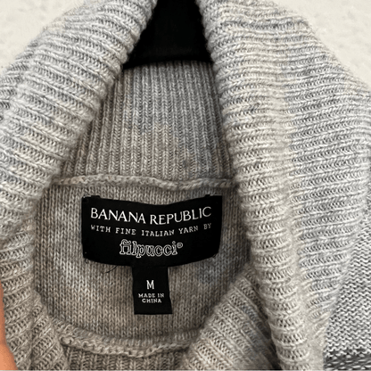 Banana Republic Flipucci Italian Yarn Merino Wool Cashmere Turtleneck Sweater M