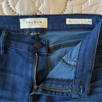 PacSun Distressed Super Stretch Dark Wash Jegging Jeans Size 25