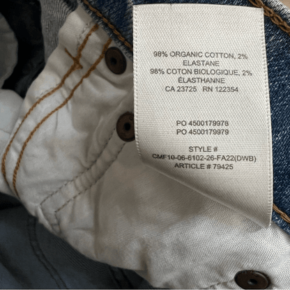 Aritzia Denim Forum The Yoko High Rise Slim Jeans Size 26L