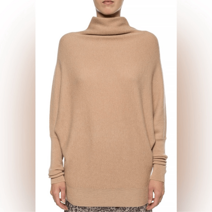 All Saints Ridley Wool Cashmere Blend Sweater in Tan Size Medium