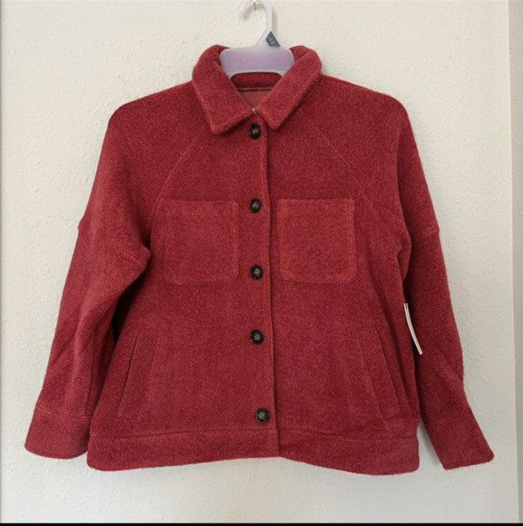 Anthropologie Houndstooth Shirt Jacket Greylin NEW Size Small