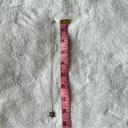 925 Silver Rose Plated Lotus Flower Necklace NEW