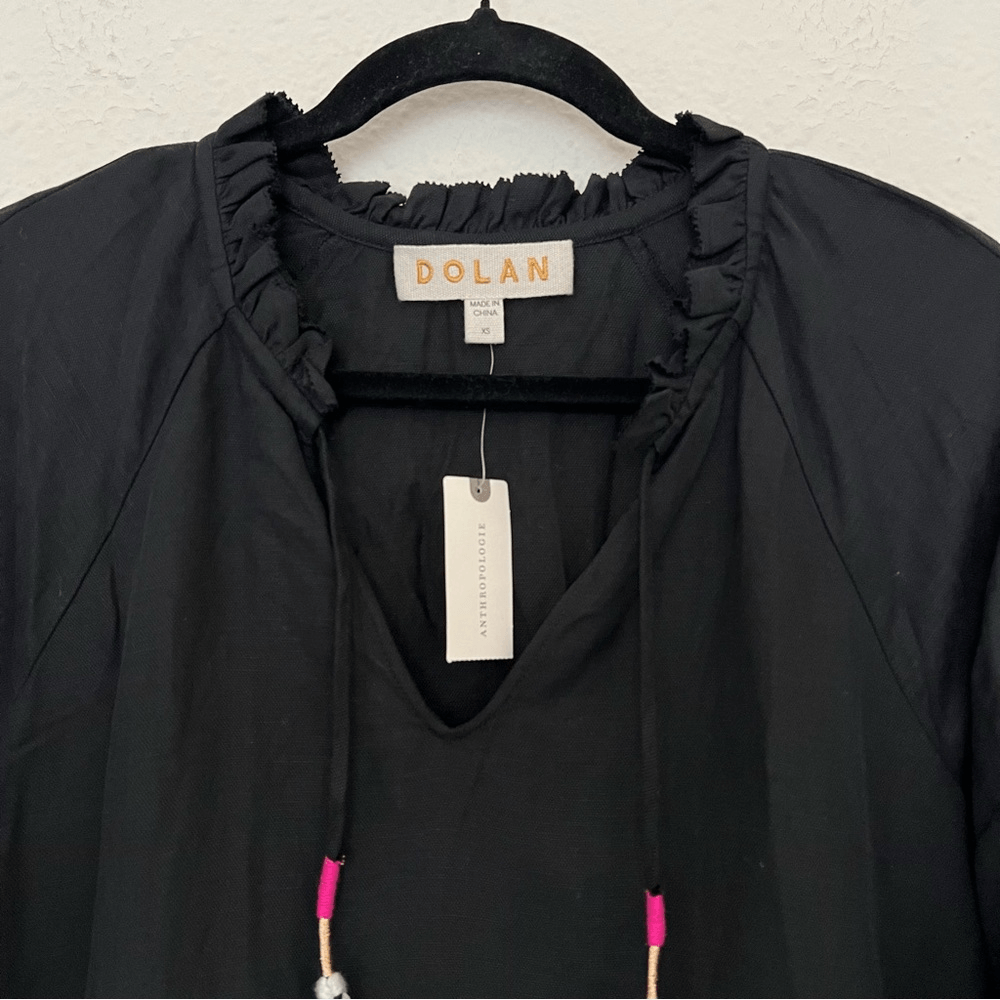 Anthropologie Ivanhoe Black Mini Tunic Dress by Dolan NEW Size XS