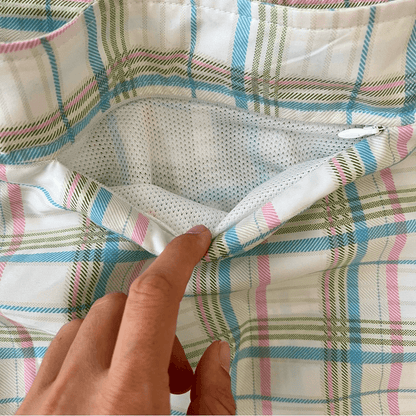 Athleta Pastel Plaid Pleated Golf Skirt Size 12