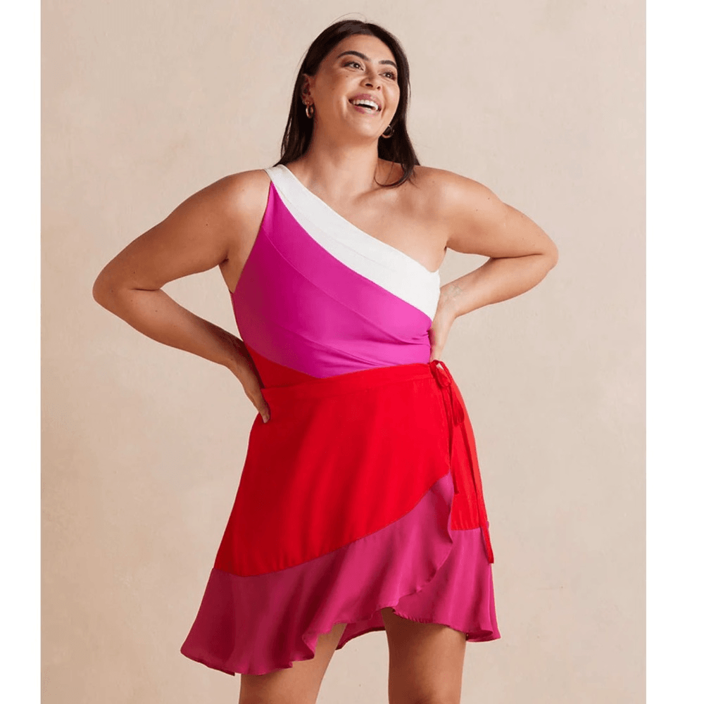 Summersalt The Short Beach to Brunch Coverup Wrap Skirt NEW Size Large Pink