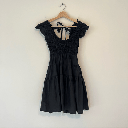 En Saison Black Matisse Flutter Sleeve Dress Size XS