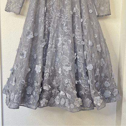 Mac Duggal Floral Embellished Lace A-Line Cocktail Dress NEW Size 8