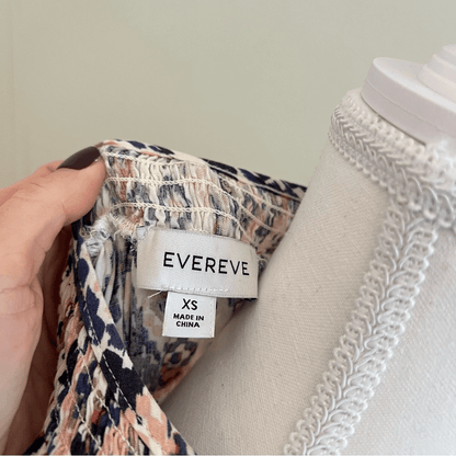 Evereve Layla Ikat Print Blouse Top Size XS