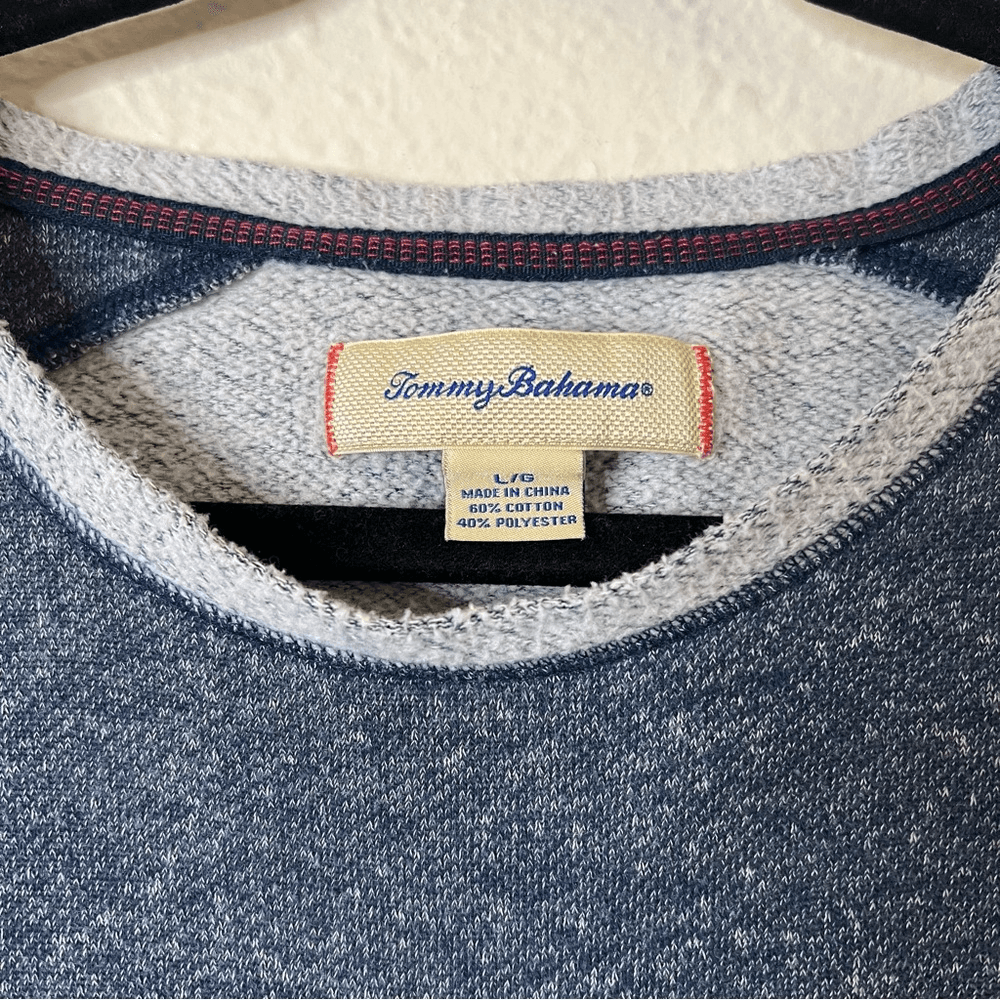 Tommy Bahama Mens Crew Neck Pullover Sweatshirt Sweater  French Terry Size Large