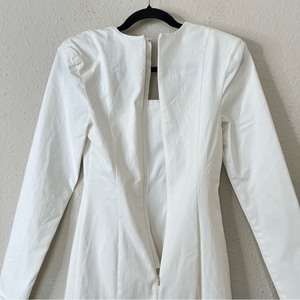 Revolve NBR Long Sleeve Hastings Mini Dress in White NEW Size Small