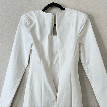 Revolve NBR Long Sleeve Hastings Mini Dress in White NEW Size Small