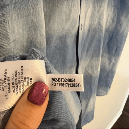 Tommy Bahama Ocean Fade Camp Shirt Button Down Size 2XLB Short Sleeve Blue