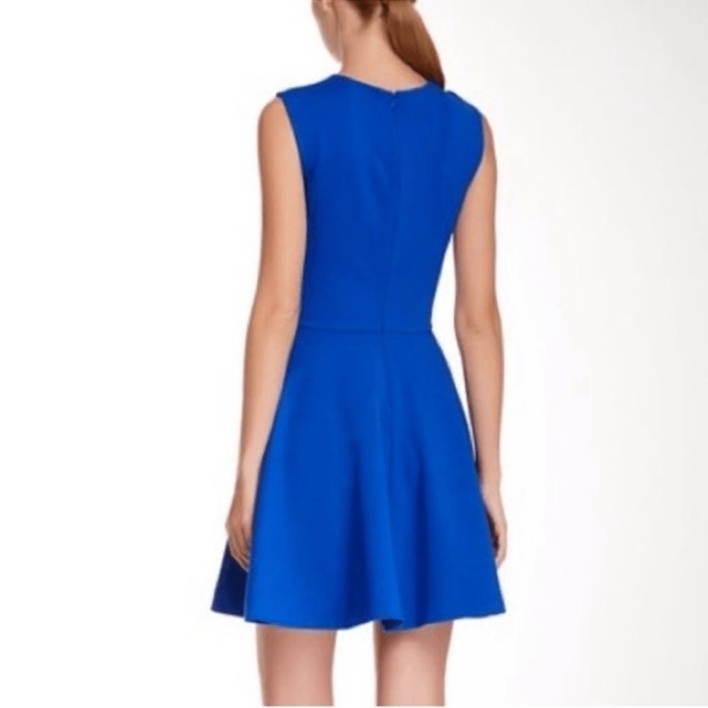 Diane Von Furstenberg Jeannie Electric Blue Fit and Flare Mini Skater Dress 6