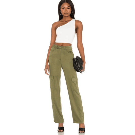 Revolve Superdown Mae Cargo Pant in Olive NEW Size XL