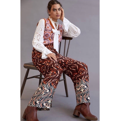 Anthropologie Breezy Printed Straight Pants NEW Size 16