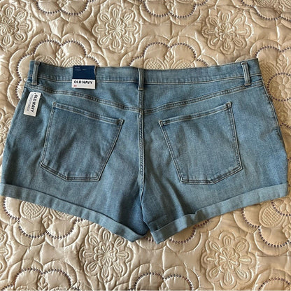 Old Navy Mid-Rise Wow Jean Shorts for Women 3" inseam NEW Plus Size 22