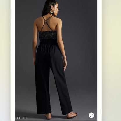Llani x Anthropologie Belted Pants in Black NEW Size XL