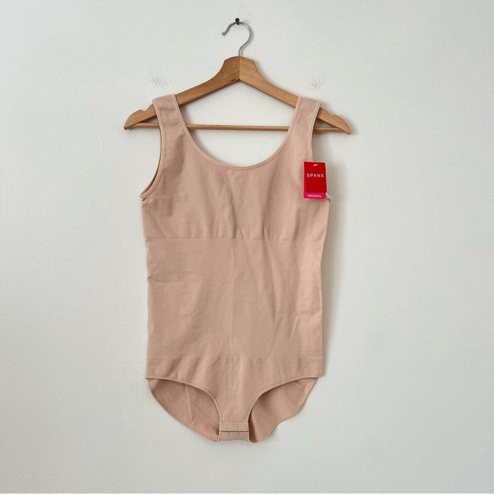 SPANX Smooth The Base Bodysuit in Tan NEW Size XL Sleeveless