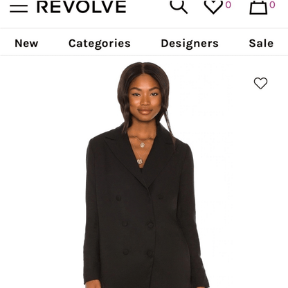 Revolve SNDYS Hills Black Blazer Jacket in Black NEW Size 12 XXL