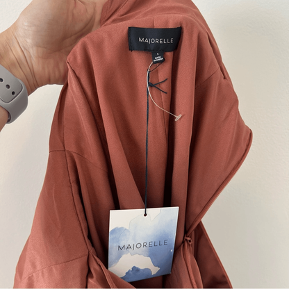 Majorelle Nelly Mini Dress Terracotta Brown NEW Size Small