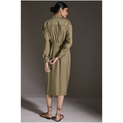 Anthropologie Graziella Twist-Waist Shirt Dress NEW  Size 4