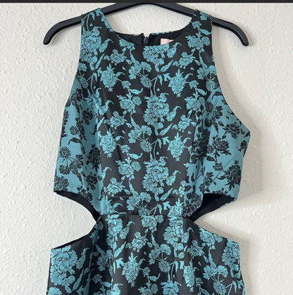 Anthropologie Hutch Floral Jacquard Cut-Out Mini Dress NEW Size 10