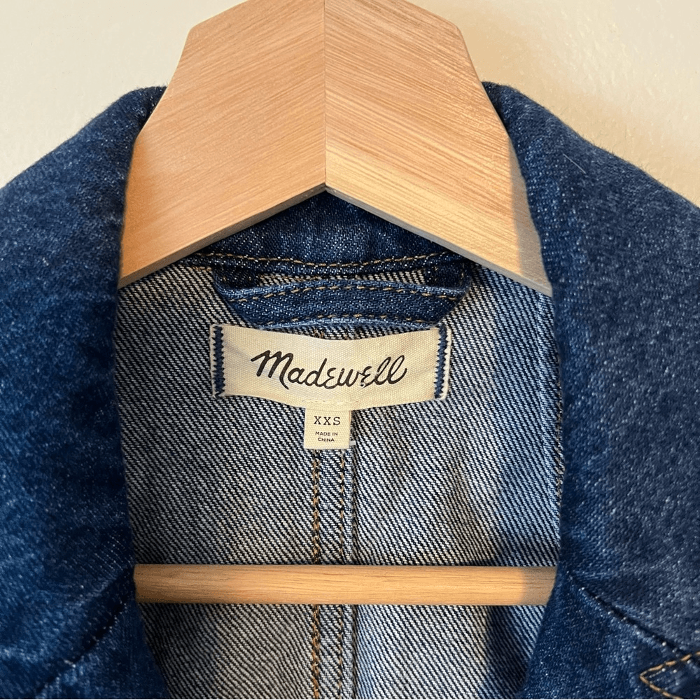 Madewell Denim Blazer Size XXS Oversized Relaxed Fit