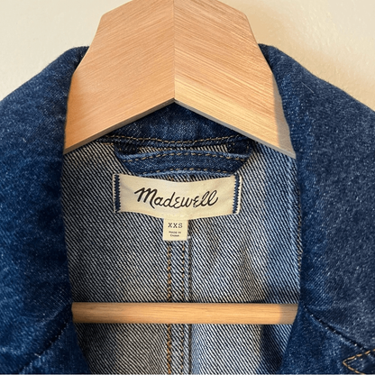 Madewell Denim Blazer Size XXS Oversized Relaxed Fit