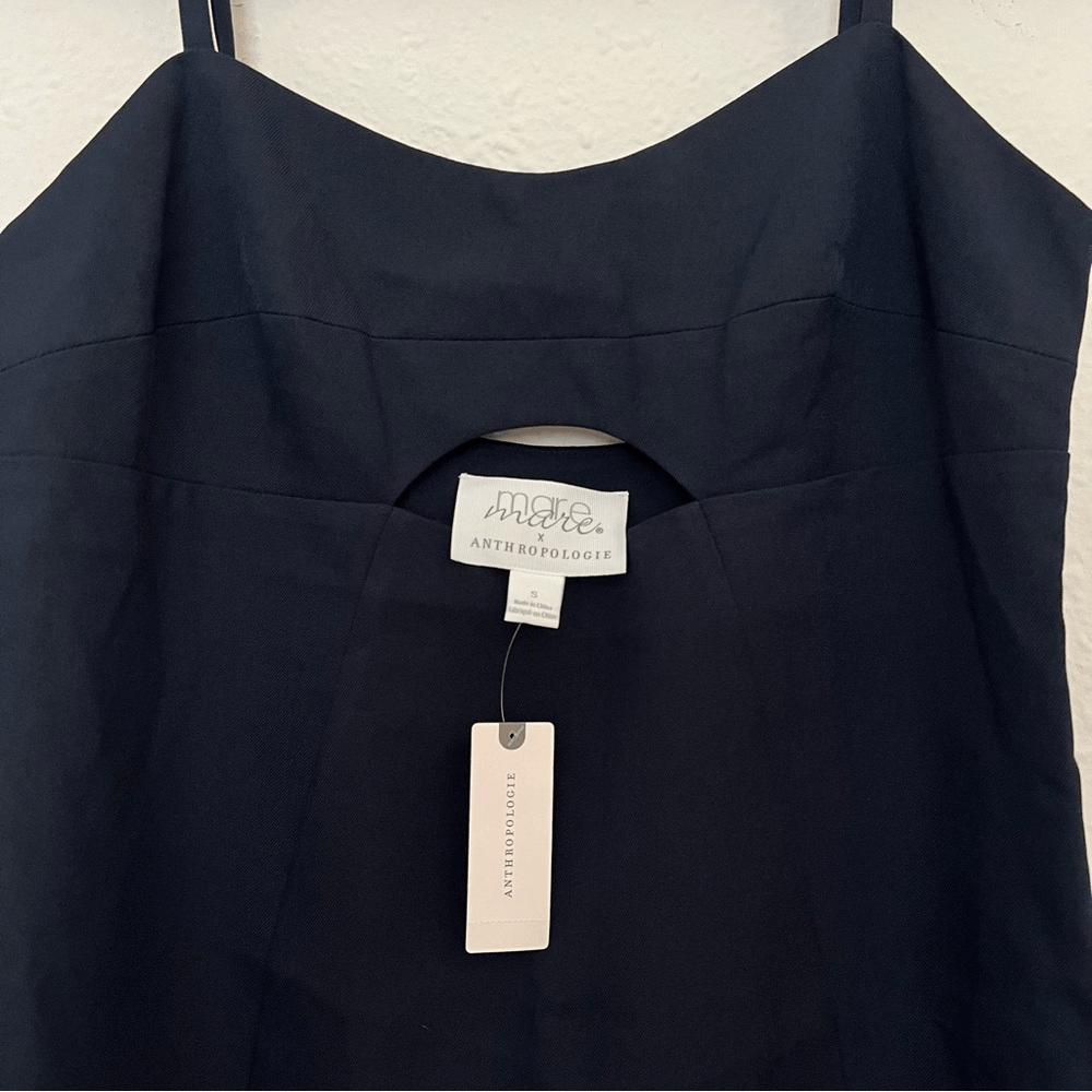 Anthropologie Mare Mare Cut-Out Shift Navy Mini Dress NEW Size Small