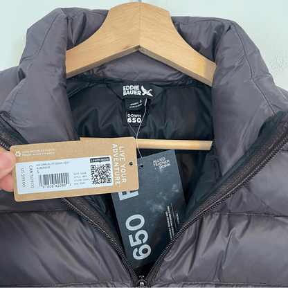 Eddie Bauer Women’s Cirruslite Down Vest NEW Size Small in Aubergine