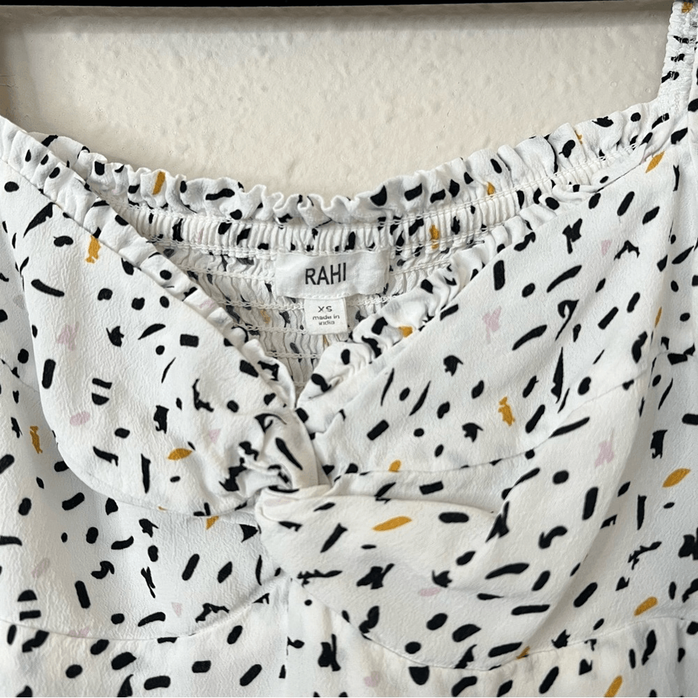 Rahi Stila Confetti Print Sweetheart Mini Dress Size XS