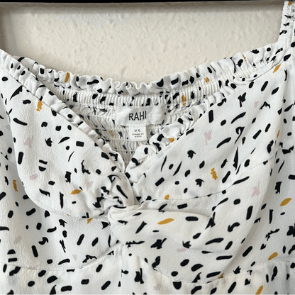 Rahi Stila Confetti Print Sweetheart Mini Dress Size XS