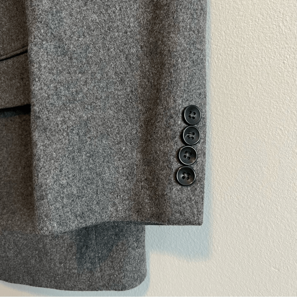 Oscar de la Renta Blazer Wool Cashmere Blazer Jacket Mens 40 S Gray