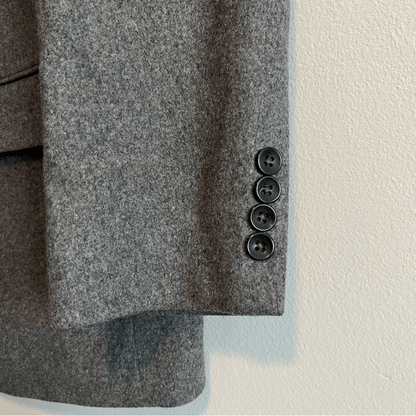 Oscar de la Renta Blazer Wool Cashmere Blazer Jacket Mens 40 S Gray