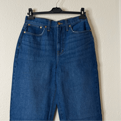 Madewell Baggy Straight Jeans in Dark Worn Indigo Wash size 26