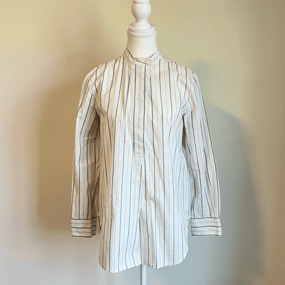 Madewell Striped The Perfect Tunic Shirt Size Small Long Sleeve
